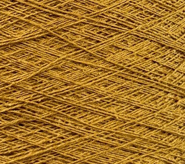 Toscano S.r.L. Art. Seta 854 Nm 2/30 – Filato seta, cotone, viscosa e lino col. Miele senape dorato 0940